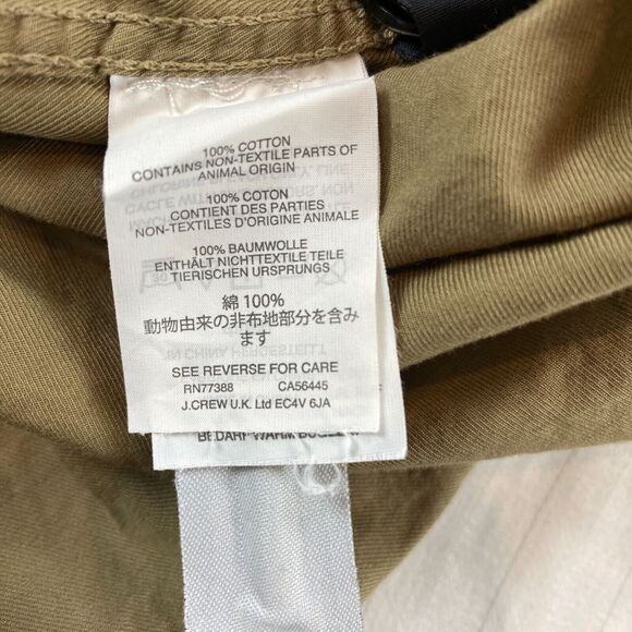 J.CREW Button Up Shirt Womens Size 2 Green Cotton Casual Collared Long Sleeve - Picture 6 of 14